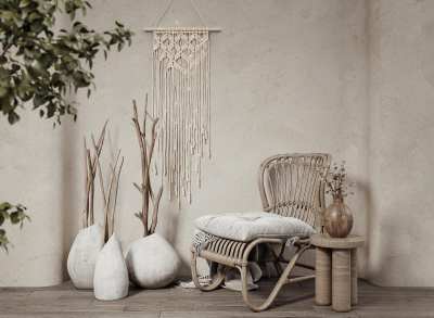 侘寂休闲椅3D模型下载